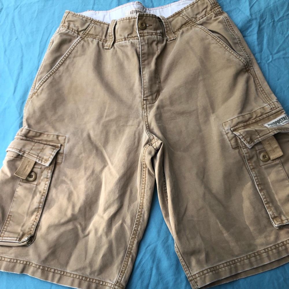 Khaki cargo shorts